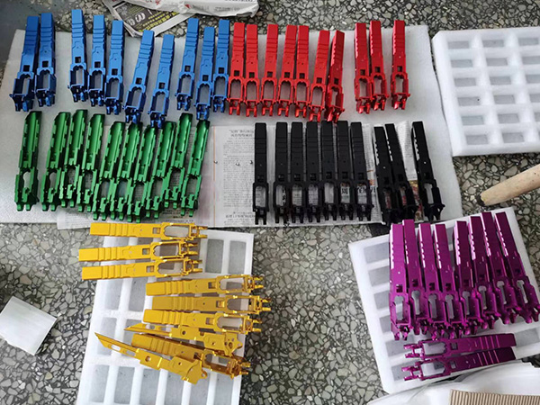 CNC machining aluminum alloy color anodized slide, toy gun parts